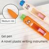 4pcs Multi-Expression Radish Shaped Gel Pens Creative Fresh Stationery Supplies, Plastic Material Black Ink Fun Easter Gifts and Party Giveaways