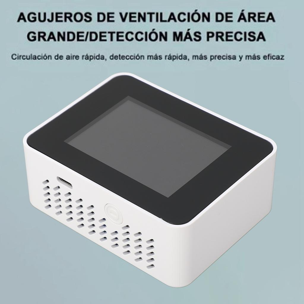 CO2-Detektor, 1-Sekunden-Update, nicht kalibrierbar, Hochleistungs-Analysechip, genauer Kohlendioxid-Detektor 5 in 1 für Zuhause