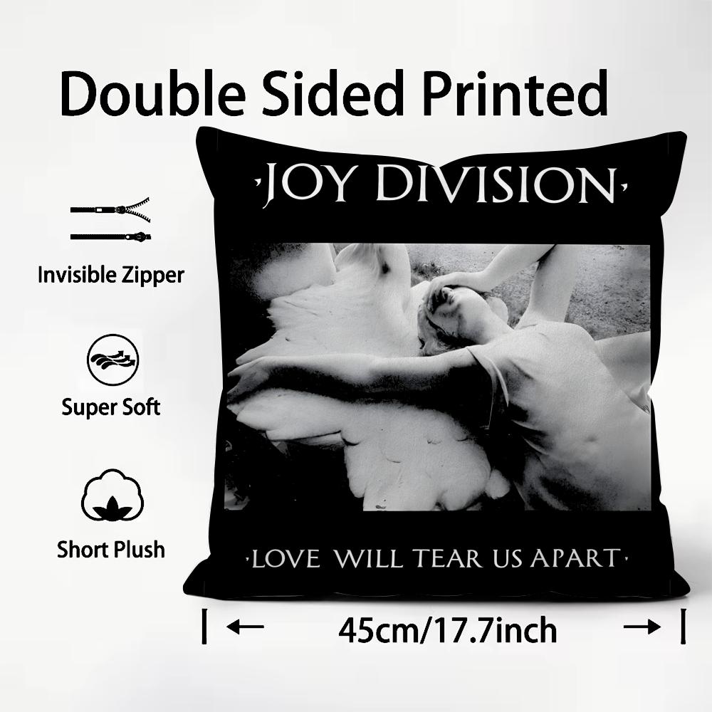 Punk Band J-Joy Division Cushion Cover Comfortable Reversible Pillow Cover Ideal for Car Sofa Bedroom & Beyond
