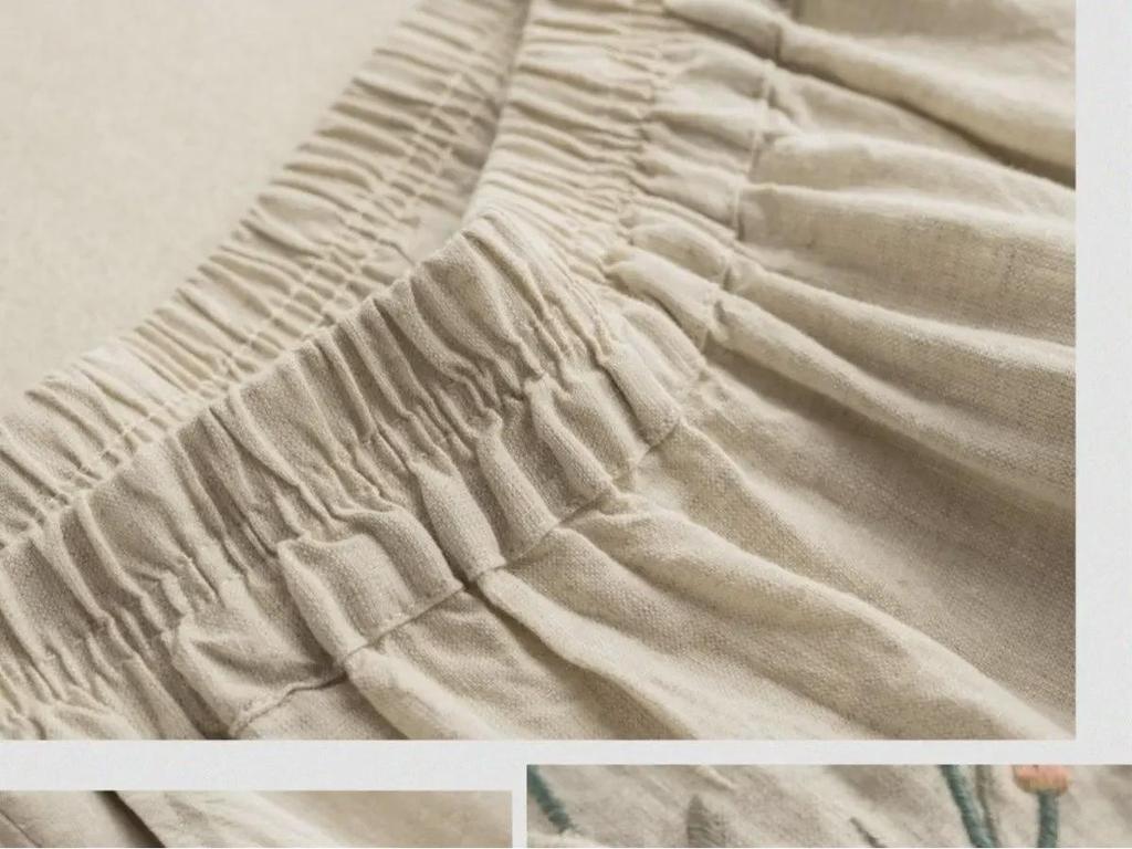 Damen Sommer 2023 Einzigartiger Retro Ethnisch Bestickter Schmaler A-Linien Midirock