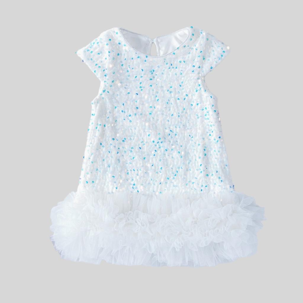 Pailletten Mädchenkleid Kinder Flauschig Geburtstag Formell Abschlussballkleider Abendkleid für Sommer Prinzessin Mädchen Kostüme
