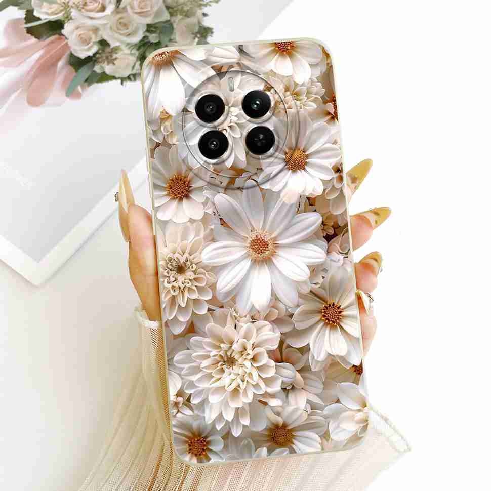 Für Realme 12 Pro 5G Hülle Bunte Blumen Rückseite Weiche Silikon Handyhülle Für Realme 12 Realme12 Pro RMX3842 Taschen Coque Capa