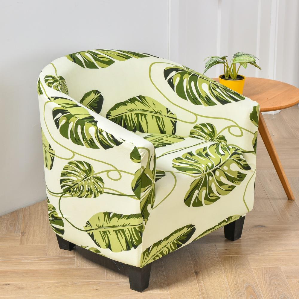 Single Club Chair Sofa Cover All-inclusive Protective Cover Semicircular Bathtub Sofa Chair Cover