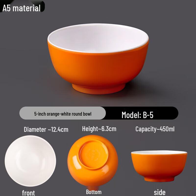 5-inch A5 Melamine Round Bowl