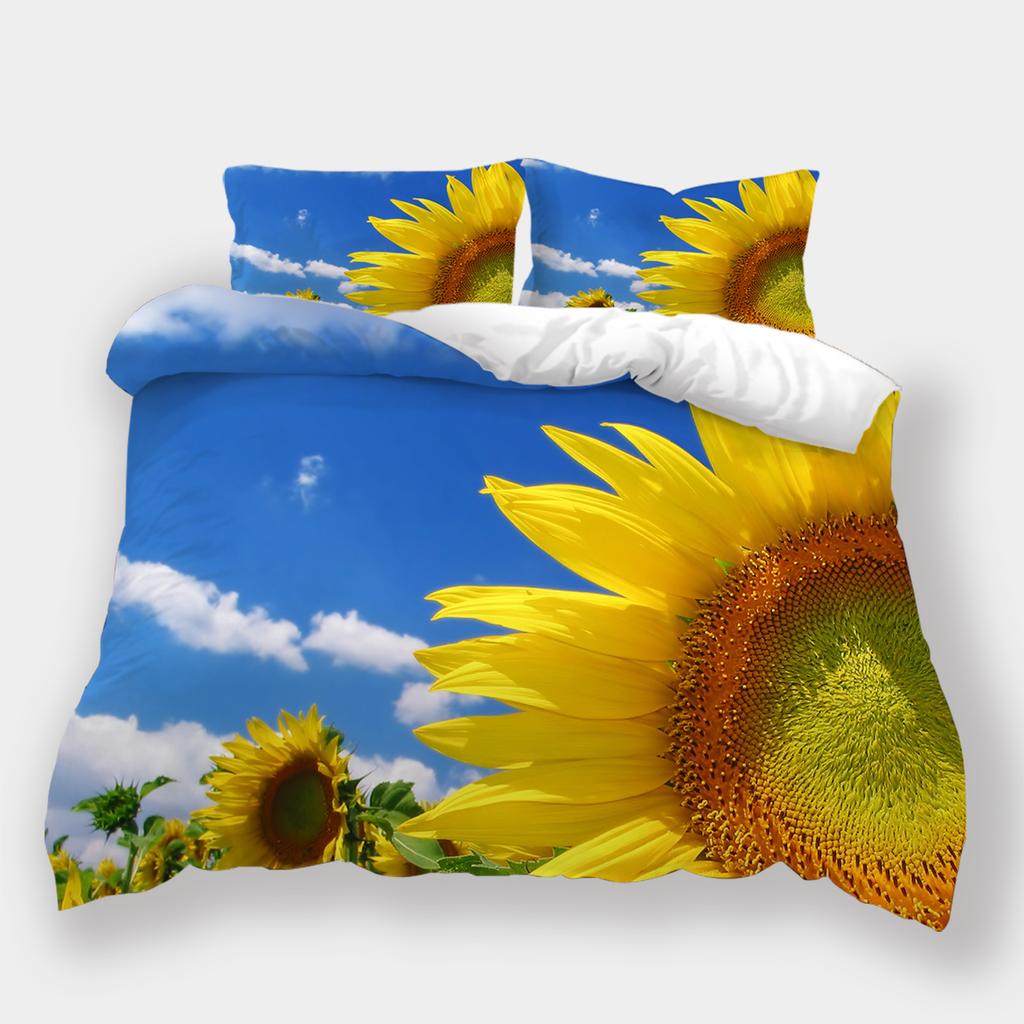 3D tištěné květinové povlečení, dámské a dívčí péřové přikrývky a povlaky na polštáře, 2/3dílná manželská postel King Queen v plné velikosti dárek povlak na přikrývku