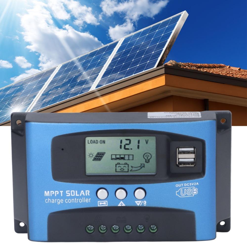 40A 50A Solar Charge Controller 12V 24V Auto Solar Battery Controller Solar System 40A