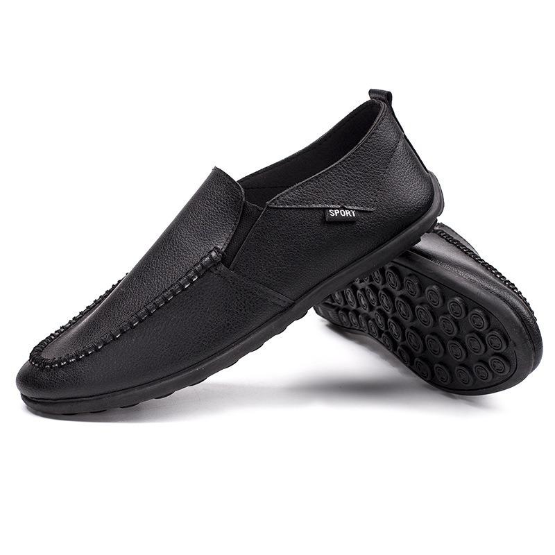 2019 New Men's Shoes Doudou Shoes Men's Trend Casual Leather Shoes Soft Sole Soft Surface Lazy Shoes