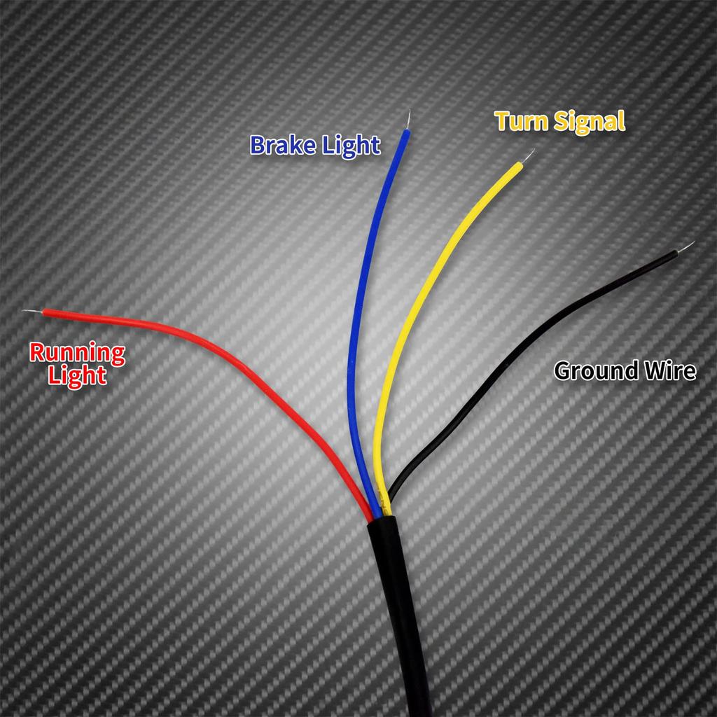 HDBUBALUS Motorcycle LED Rear Turn Signal Brake Light Indicator Turn