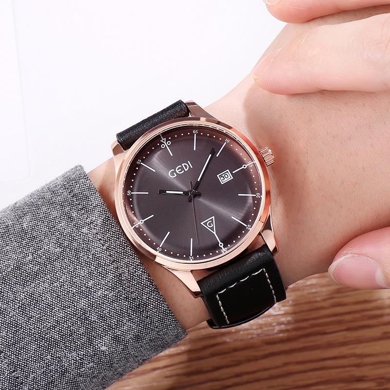 Nordic Style Simple Calendar Women'S Watch Atmospheric Casual Belt Couple Watch Trendy Fashion Waterproof Women'S Watch