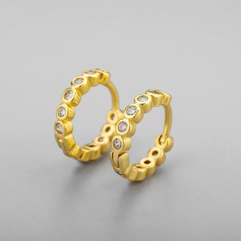 Geometrische Kleine Edelstahl-Creolen für Damen Punk Hip-Hop Ohrringe Trendschmuck