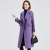 Women's 100% Wool Mid-Length Lapel Coat