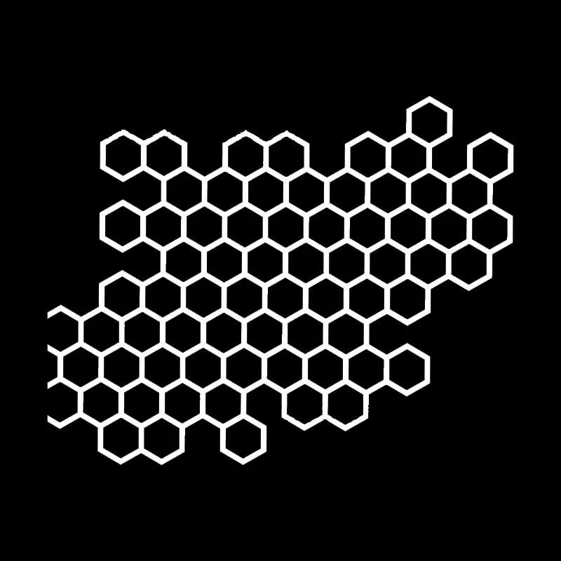 Creative Honeycomb Styling Stickers for Car Motorcycle Exterior Decoration Fashion Waterproof Black White Laser 3 Colors Decals