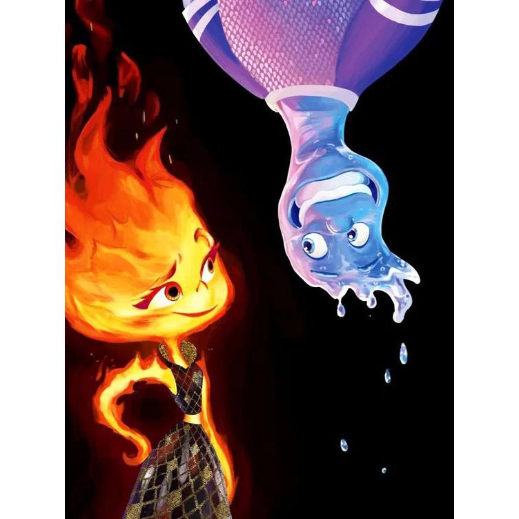 Elemental Disney 5D Diamond Painting Full Round Embroidery Cartoon Ember Wade Craft Kit Handmade Gift Wall Decoration