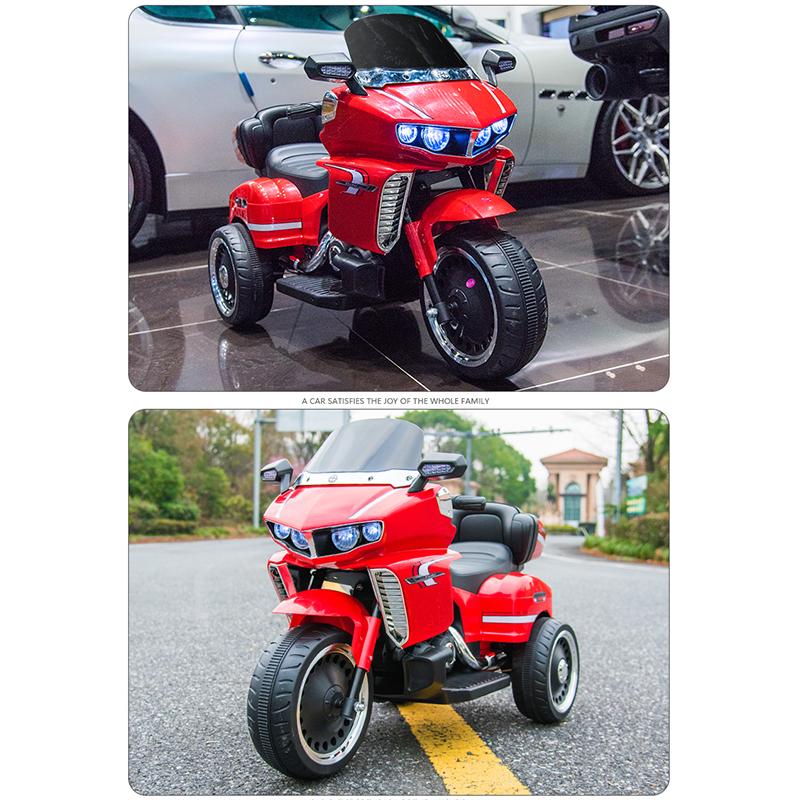 Children Dual Drive Electric Motorcycle Tricycle Oversized Toy Car Can Sit On Baby Battery Motorcycle