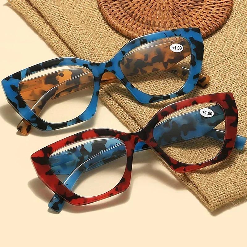 Neutral Fashion Cat Eye Large Frame Presbyopia Glasses Anti Blue Light HD Reading Glasses Classic Style