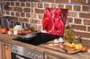 TAGLIERE IN VETRO 52x40 ORCHIDEA
