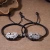 Natural Gold, Silver, and Black Obsidian Pixiu Hand-Woven Bracelet for Men and Women