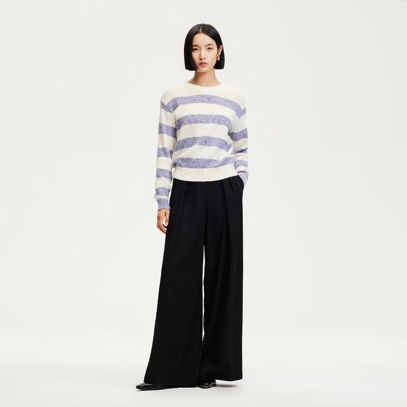 VEROMODA Women's Striped Lurex Knit Sweater