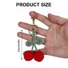 Stylish Crocheted Cherry Keychain Handmade Plush Fruit Pendant for Women Wallet Multifunctional Backpack Accessory