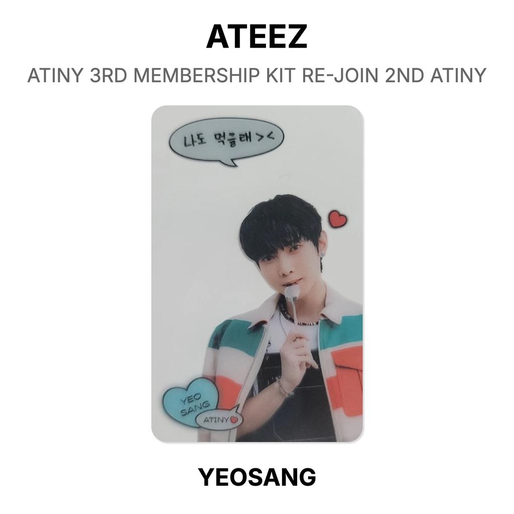 ATEEZ ATINY 3RD MEMBERSHIP KIT RE-JOIN 2ND ATINY Official Photocard
