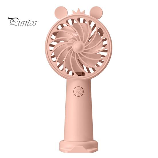 

Ручной вентилятор с держателем для телефона, бесшумный, с мультяшными ушками, пластиковый, милый, охладитель, рассеивающий тепло, перезаряжаемый, мини-USB-вентилятор, портативный охлаждающий вентилятор для детей розовый