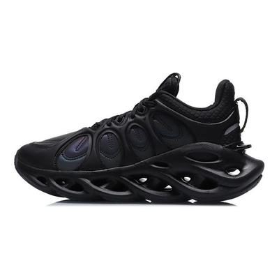 Li Ning Arc Ace Amortecimento Respirável Leve Rebound Cano Baixo Tênis de Corrida Feminino Tênis de Corrida Preto ARHP226-12