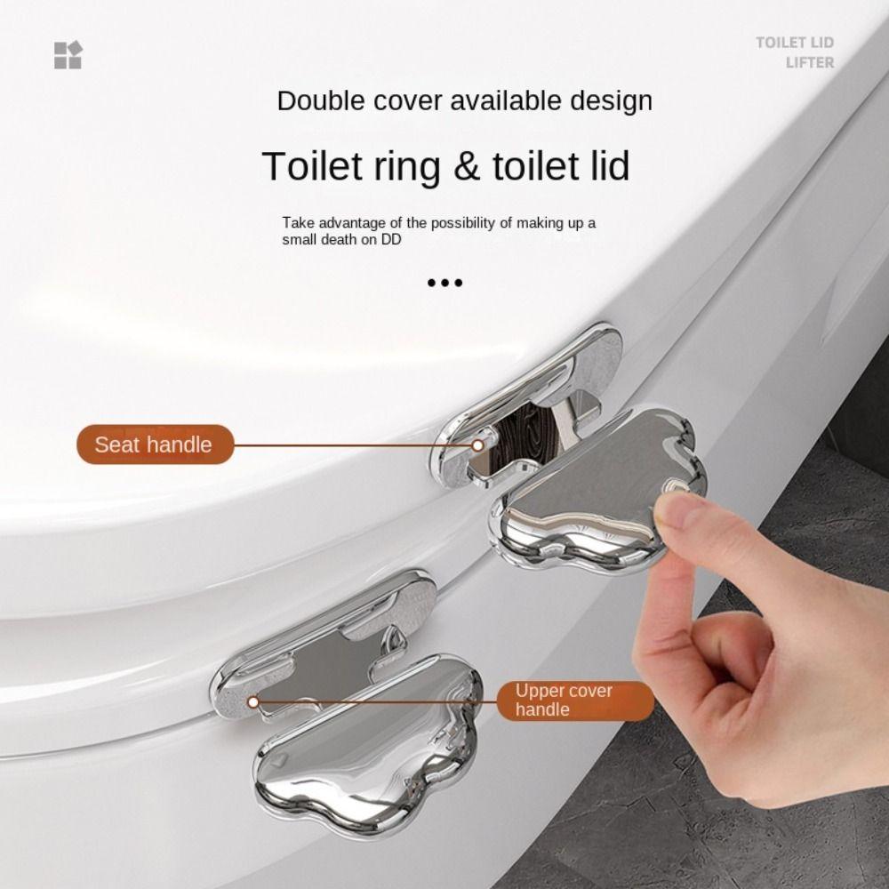 2pcs Self-Adhesive Toilet Lid Lifter Anti-dirty Pot Seat Lifter  Toilet Lifting Device