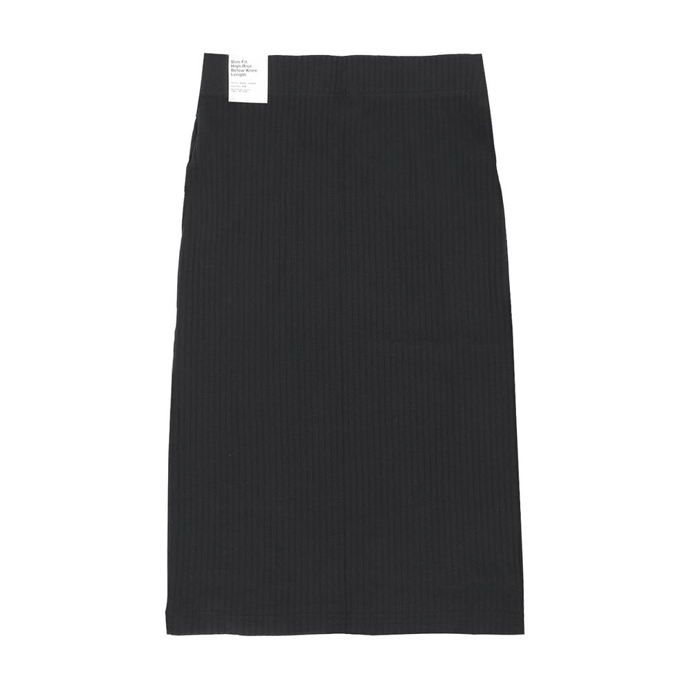New Nike Sportswear As W Nsw Rib Jrsy Skirt Black DV7957-010