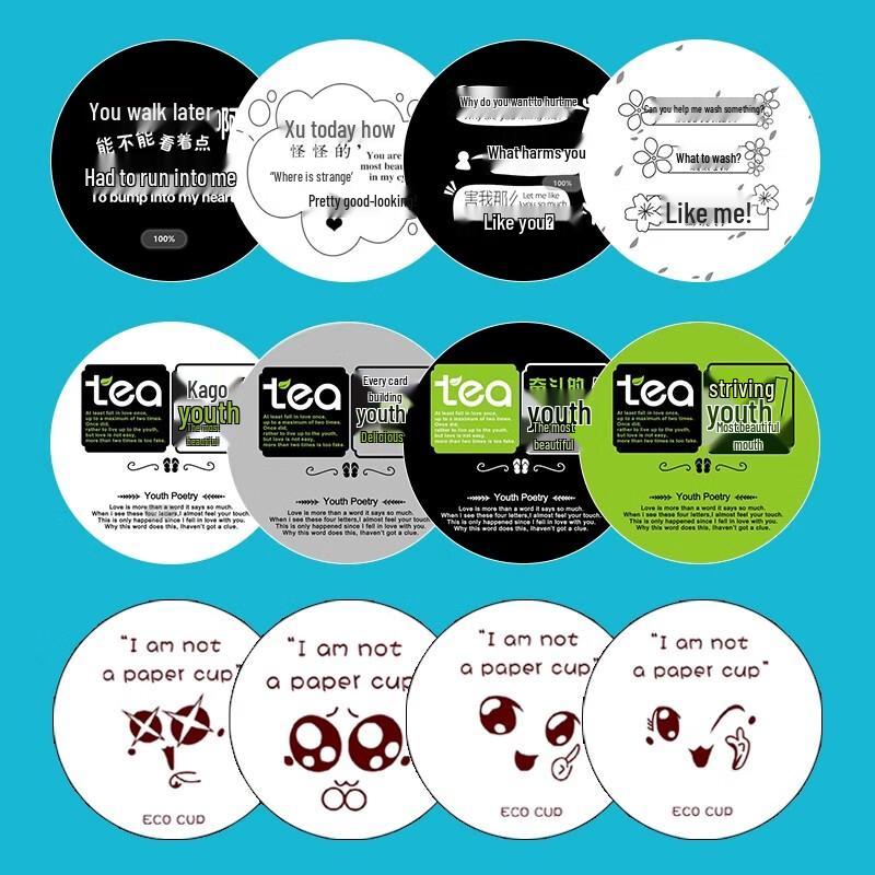 Miaojiayi Universeller Milchteebecher Papierverschlussfolie