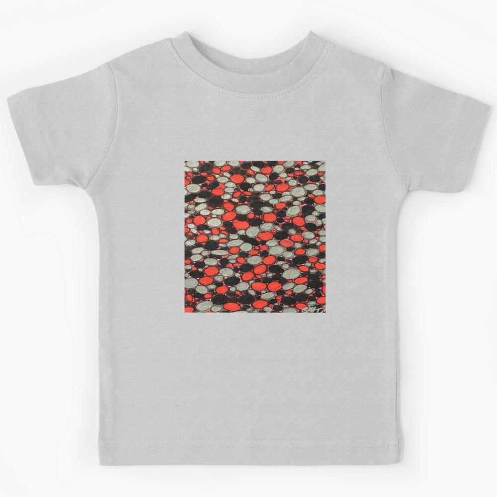 Bubbles Black, Red, Silver Kids T-Shirt 150