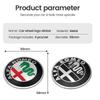 RCIZ5 4Pc/set 56mm Car Wheel Center Sticker Auot Hub Emblem Styling Decals For Alfa Romeo Mito GT Spider Giulietta Stelvio Accessories