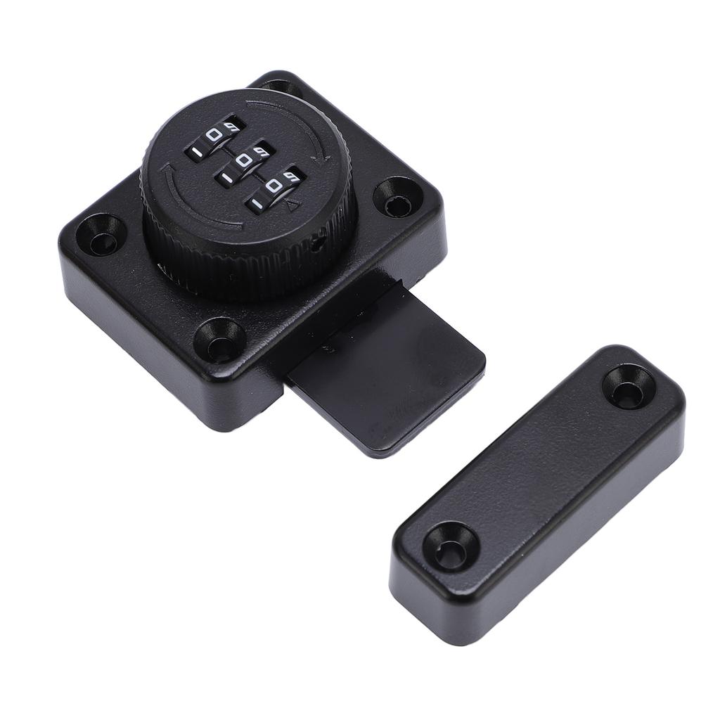 Cabinet Mechanical Combination Lock Aluminum Alloy Enhanced Security Left Right Universal Black