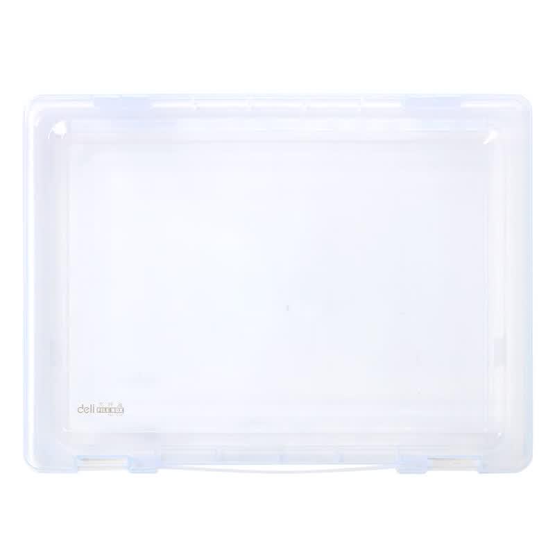 Deli A4 Transparent Portable Document Box