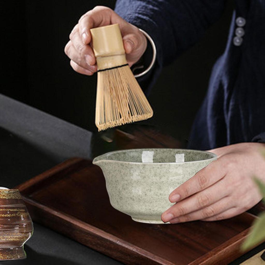 Ceramic Matcha Bowl with Spout Accessories for Home Kitchen Dining Room