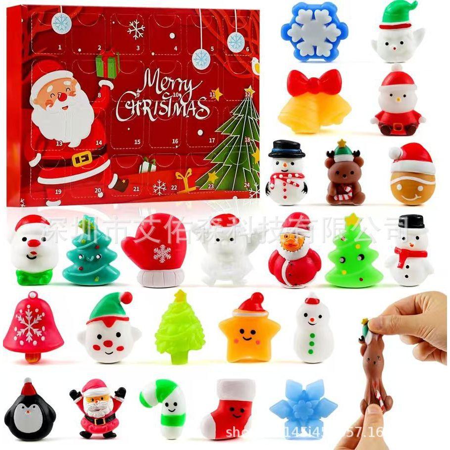 Squishy Sensory Toys Set Cute Soft Squeeze Fidget Toy Kit Stress Relief Squishies For Kids Christmas Advent Calendar Gift For Boys Girls Party Favors