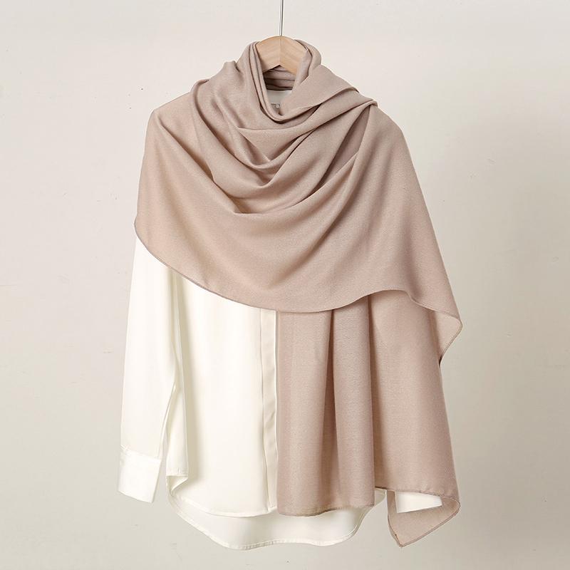 New Cotton Hijabs Scarf Solid Headscarf Wraps Big Size Plain Long Shawls Muslim Women Hijab Islamic Turban Headbands Foulard