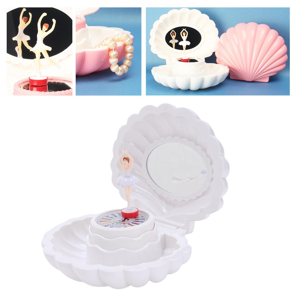 Kids Musical Jewelry Box Colorful Light Dancing with Makeup Mirror Musical Jewelry   for Girls