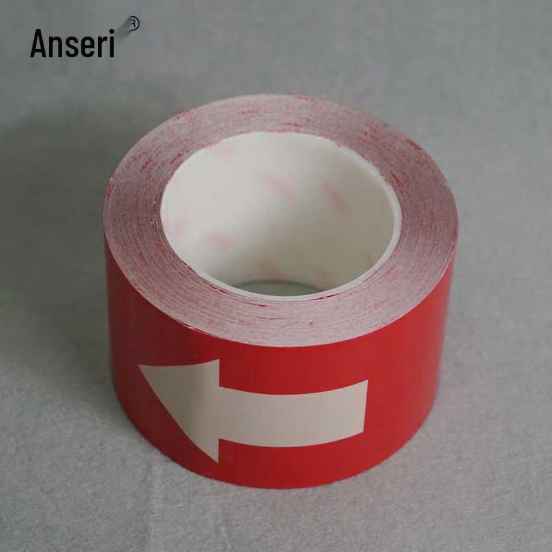 Anserui Red-White Arrow Floor Directional Tape