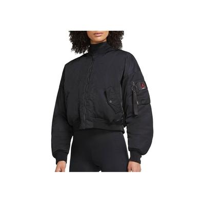 Solid Color Stand Collar Zip Jacket Women Jacket Black CW6449-010
