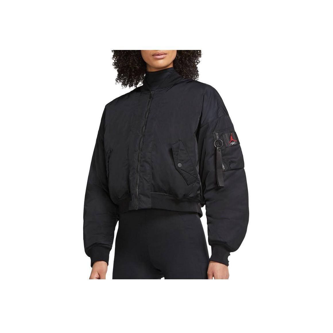 

Jordan Однотонная женская куртка с воротником-стойкой на молнии, черная CW6449-010 XXL