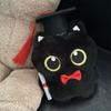 Cute Cartoon Black Cat Keychain Bag Pendant Backpack Hanging Ornaments Lovely Small Cat Doll Animal Car Keyring Kids Gift