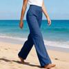 Women's Casual And Fashionable Color Loose Pants With Pocketes