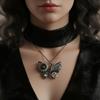Steampunk Style Butterfly Gears Necklace Retro Alloy Jewelry Adjustable Chain For Bold Fashion Statements