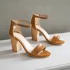 Women's high-heeled sandals summer classic simple and versatile thick-heeled large-size open-toed sandals