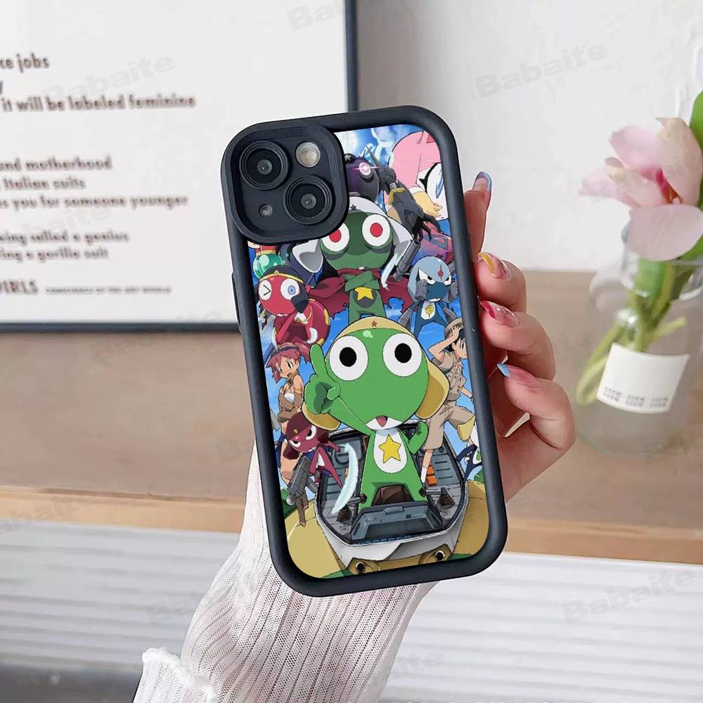 Keroro Frog Cool Gunsou Sergeant For IPhone 17 15 13 12 11 14 Pro Max X XR XS 16 Plus Shockproof Candy Back Cover