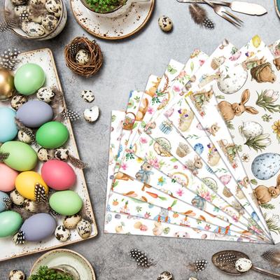 Bunny Wrapping Paper 19.7 X 27.6 Inch Easter Gift Wrap Cute Bunny Folded Flat