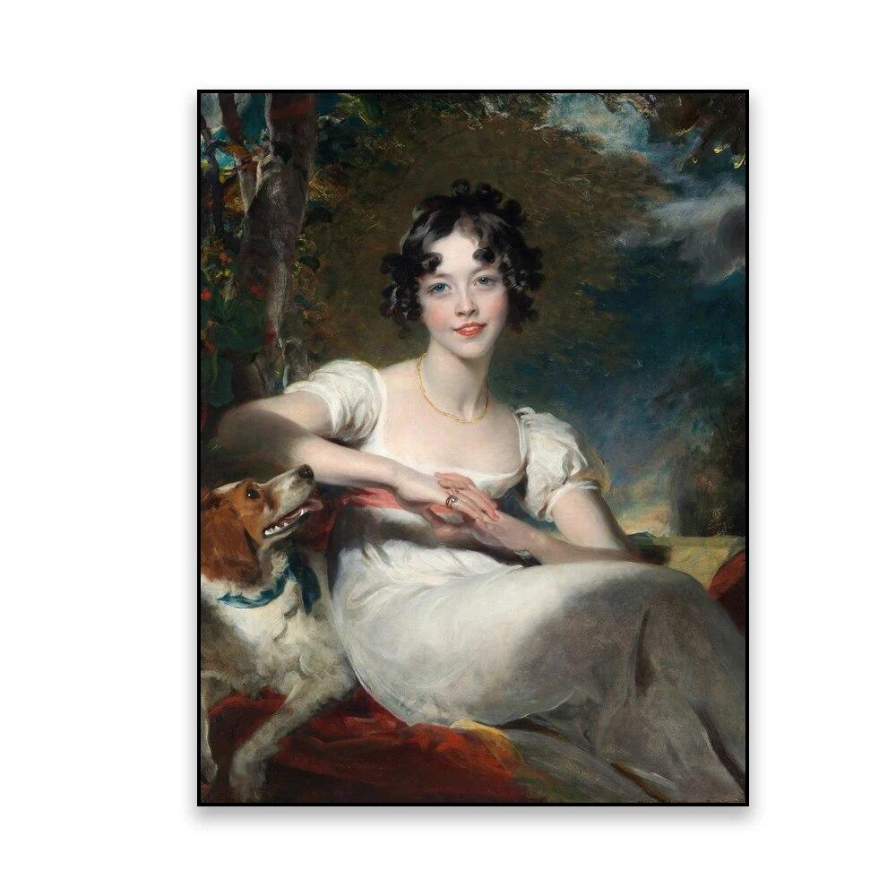 

Классическая картина маслом постер Леди Мария Конингем принты сэра Томаса Лоуренса холст картины для украшения галереи 21cm×30cm NoFrame