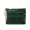 Porte-monnaie en cuir véritable pour femme, Mini pochette en peau de vache, Mini portefeuille avec chaîne