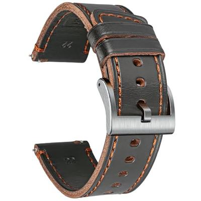 [hemsut H] Chromexcel Leather Watch Band, Soft Vintage Leather Watch Strap, Handmade Watch Strap, Quick Release Smartwatch Band
