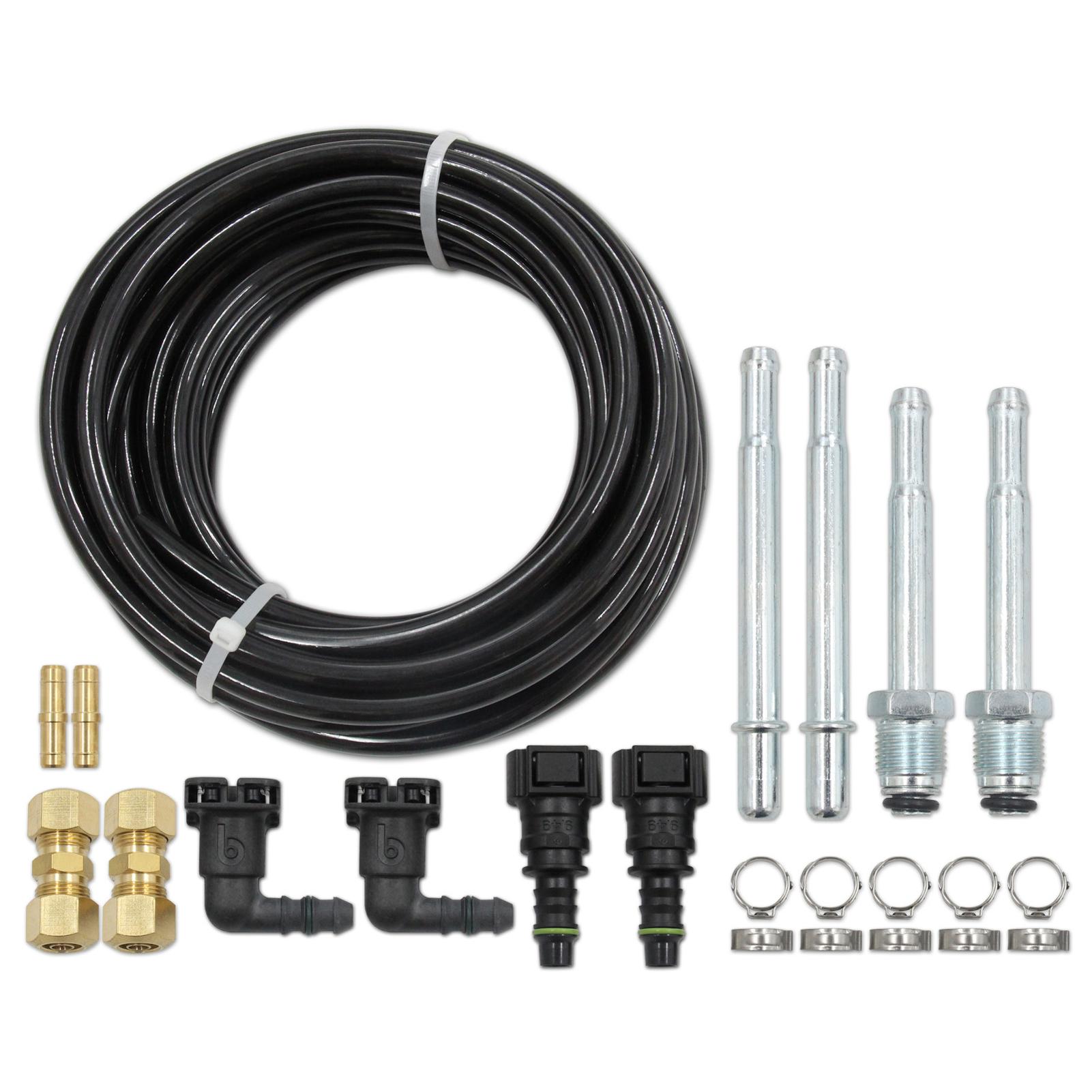 

Комплекты для ремонта топливной магистрали 38 дюймов (10мм) Нейлоновый автомобильный топливопровод с 90-градусным соединением 38 дюймов и прямым соединением 38 дюймов чёрный